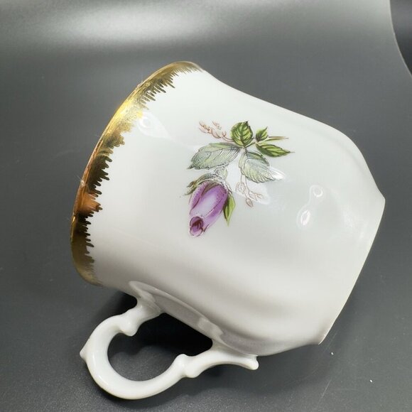 Kronester Bavaria Fine China Porcelain Teacup And Saucer Set Gold Edges Germany - Picture 9 of 15